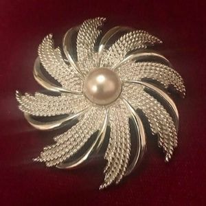 Sarah Cov. 1970's "Silvery Sunburst" Brooch